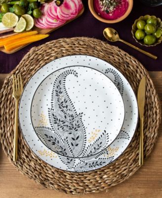 Sara Miller Artisanne Noir Salad Plates, Set of 4