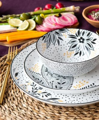 Sara Miller Artisanne Noir Cereal Bowls, Set of 4