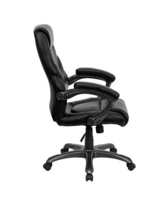 High Back Leathersoft Executive Swivel Ergonomic Office Chair With Arms