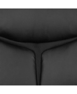 High Back Leather Executive Swivel Office Chair With Slight Mesh Accent And Arms