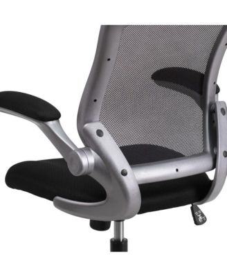 1 PC Metal Mid-Back Mesh Swivel Ergonomic Task Office Chair With Frame & Flip-Up Arms
