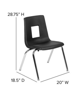 Mobile 86" Oval Wave Collaborative Laminate Activity Table Set With 16" Student Stack Chairs