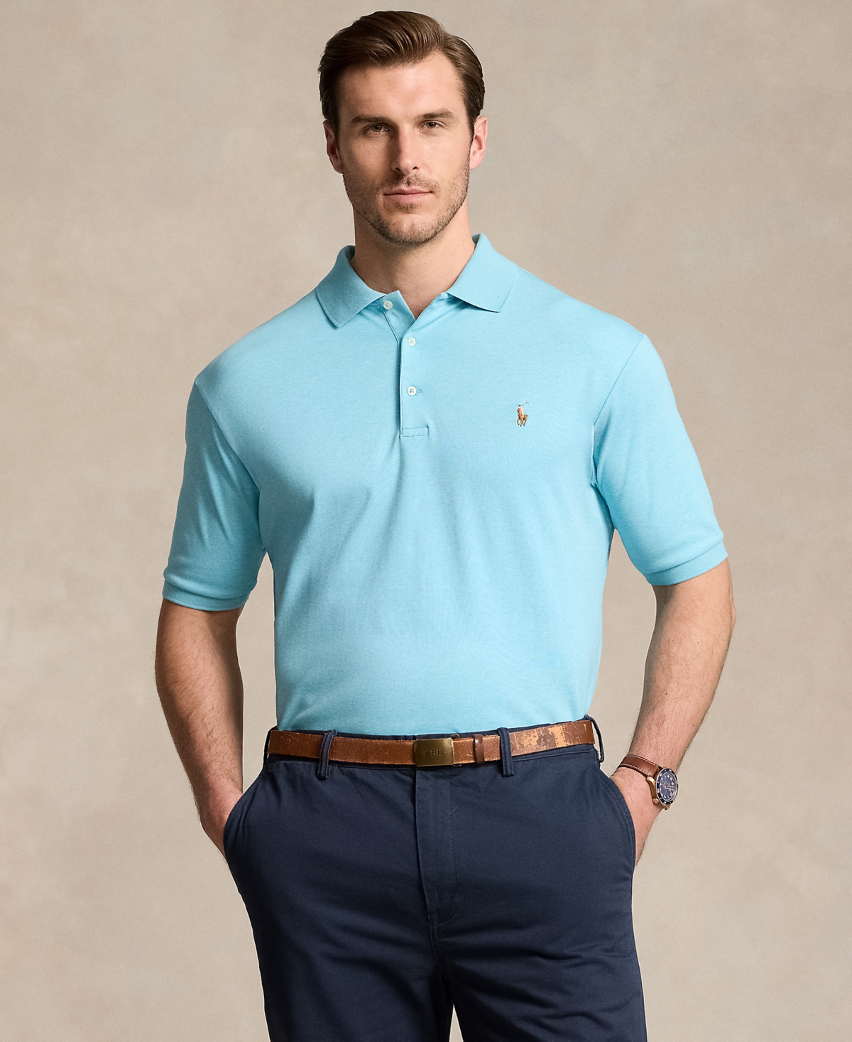 Polo Ralph Lauren Men's Big & Tall Cotton Interlock Polo Shirt