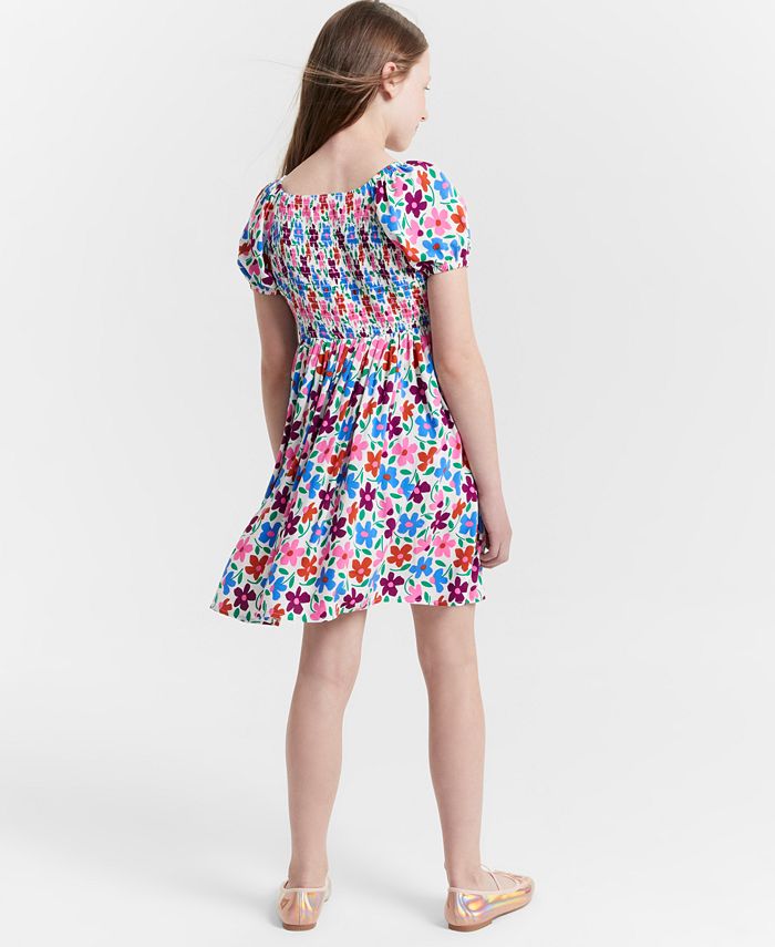Epic Threads Girls Floral-Print Smocked Dress, Created for Macy's - Macy's