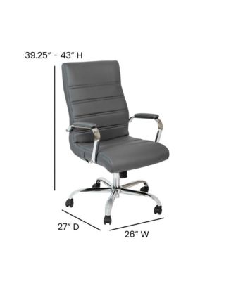 1 Pc Faux Leather Padded Arm Contemporary High-Back Office Chair