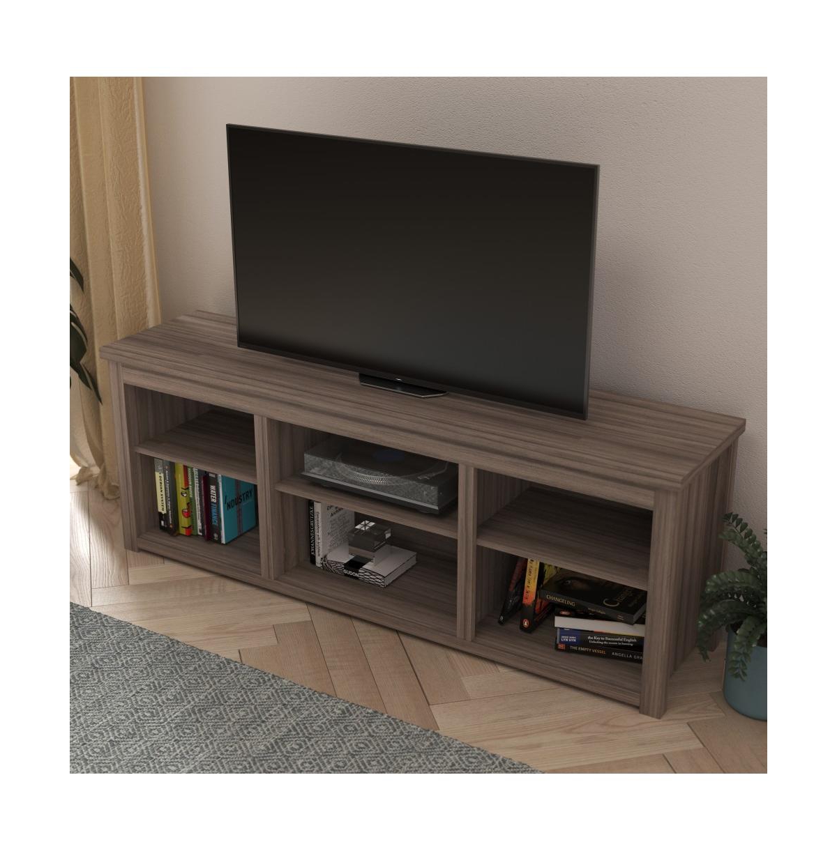 Merrick Lane Fincastle 6 Cubby Tv Stand For Up To Tv'S