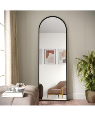 Muriel Arched Metal Framed Wall Mirror For Entryways, Dining Rooms, And Living Rooms