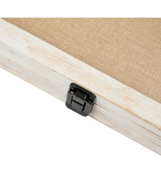 Wood Shadow Box Display Case - Solid Wood With Acrylic Window - Security Latch - For Mementos And Keepsakes