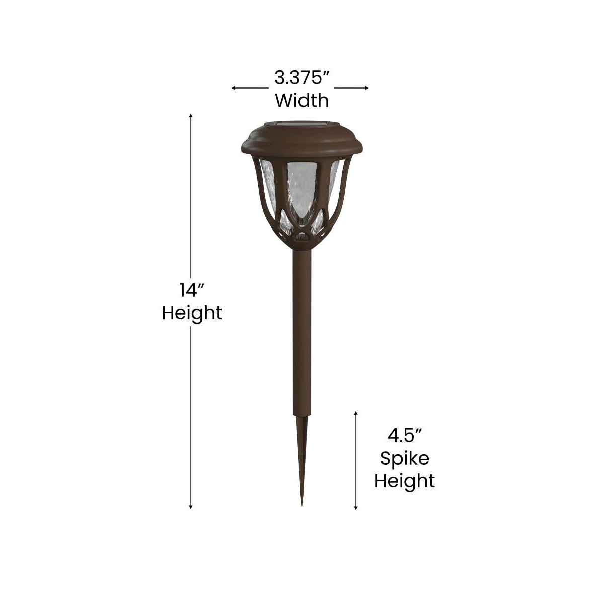 Merrick Lane All-Weather Tulip Design Led Solar Lights, Outdoor Solar Powered Lights For Pathway, Garden, & Yard - Set Of 8