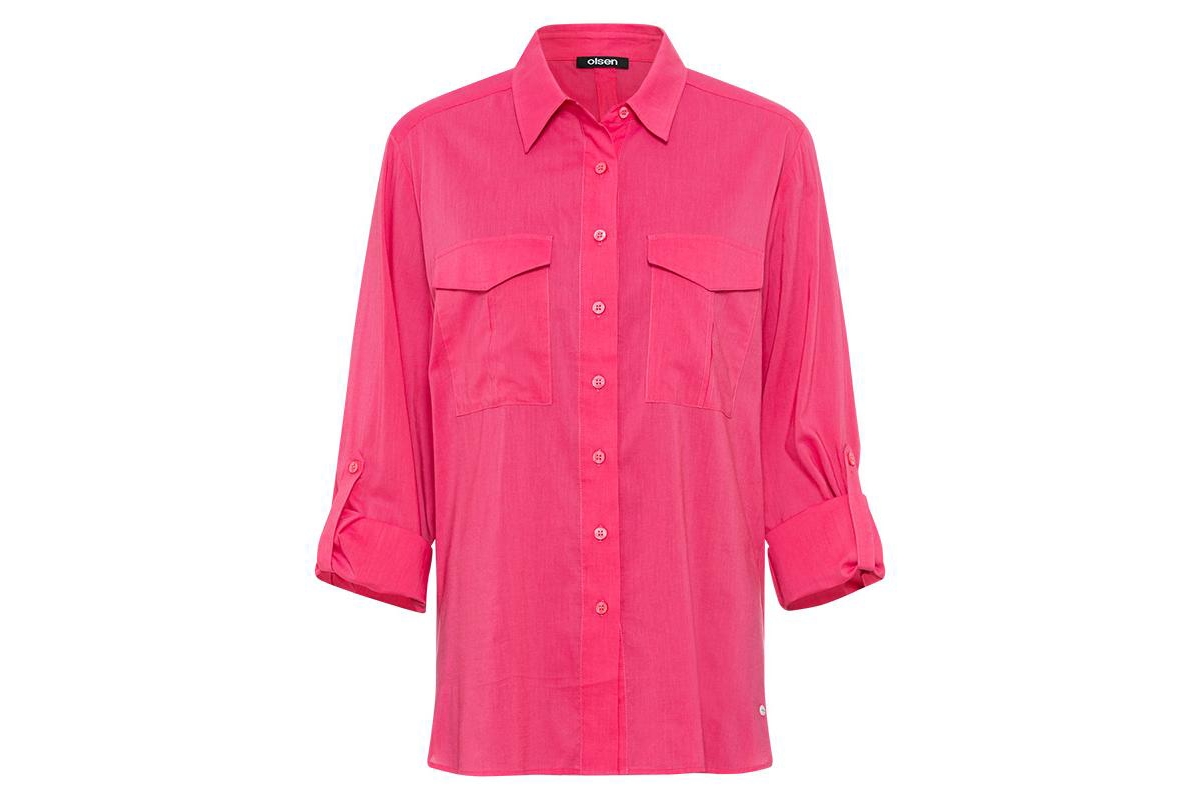Women's Cotton Viscose Long Sleeve Shirt - Paradise pink