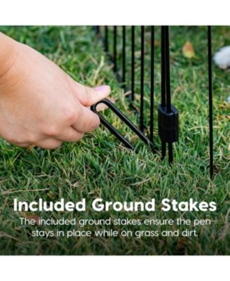 USA 24" Exercise 8 Panel Wire Metal Pet Playpen for Dog