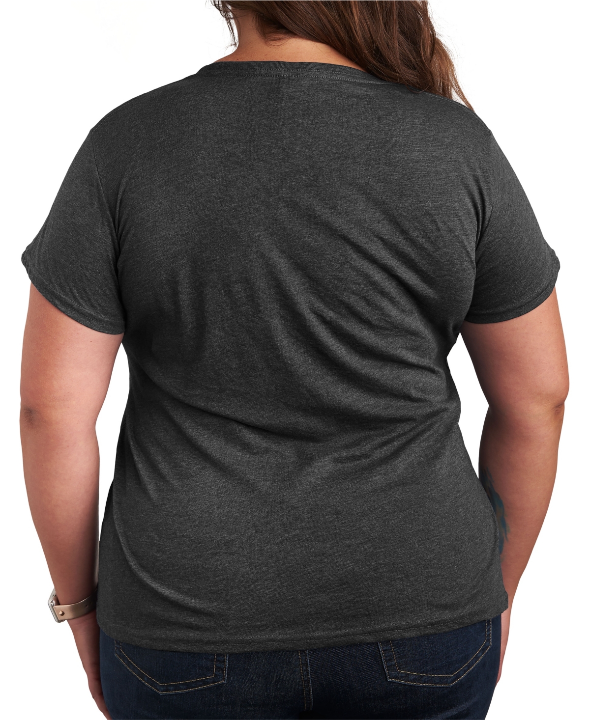 Shop Hybrid Apparel Trendy Plus Size Unapologetically Myself Graphic T-shirt In Grey