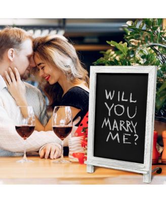 Hanging Or Tabletop Chalkboard With Legs/Wedding Table Sign/Kitchen Countertop Memo Board