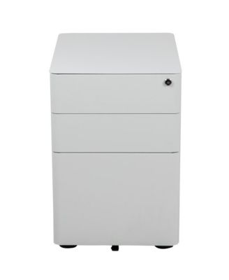 Modern 3-Drawer Mobile Locking Filing Cabinet Storage Organizer