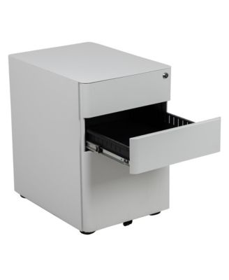 Modern 3-Drawer Mobile Locking Filing Cabinet Storage Organizer