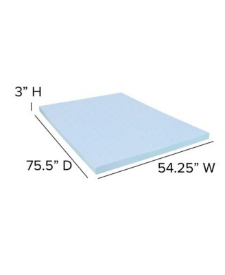 3 Inch Gel Infused Cool Touch CertiPUR-US Certified Memory Foam Topper - Full