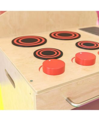 Children's Wooden Kitchen Stove With Turnable Knobs For Commercial Or Home Use