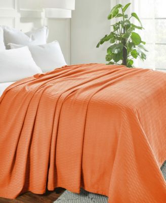 Diamond Pattern All Season Woven Cotton Blanket, Full/Queen