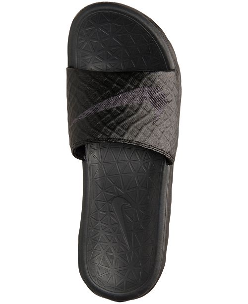 nike men's benassi solarsoft slide 2 sandals from finish line