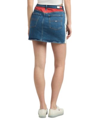 Tommy Jeans Women's Izzie Denim Flag Mini Skirt