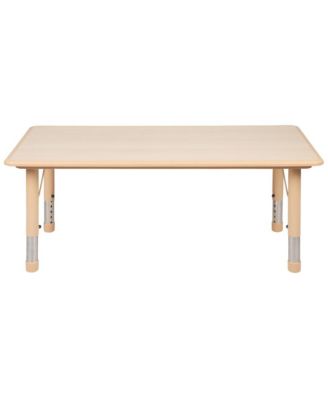 23.625"W X 47.25"L Rectangular Plastic Height Adjustable Activity Table