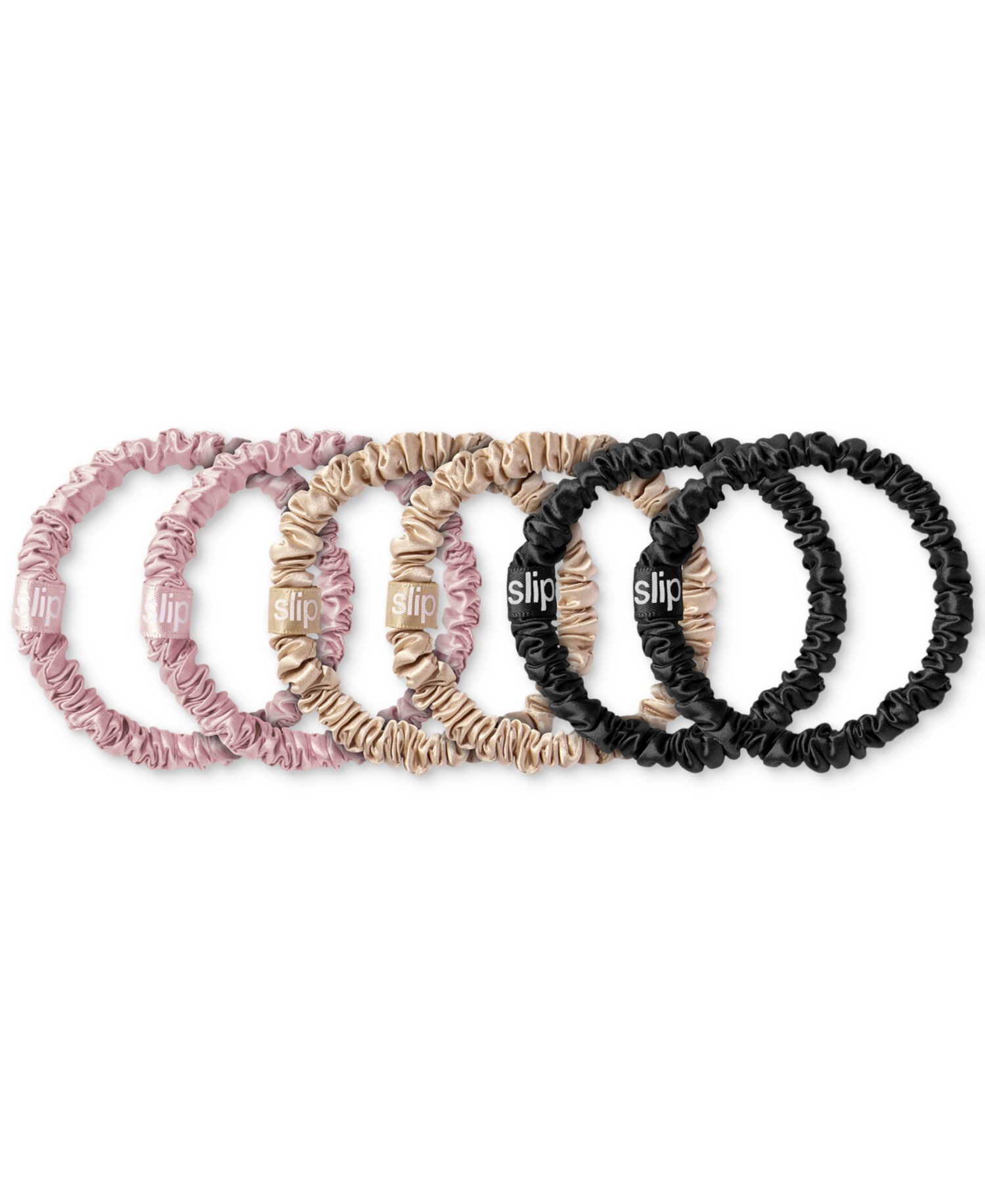 6-Pc. Pure Silk Skinny Scrunchies Set