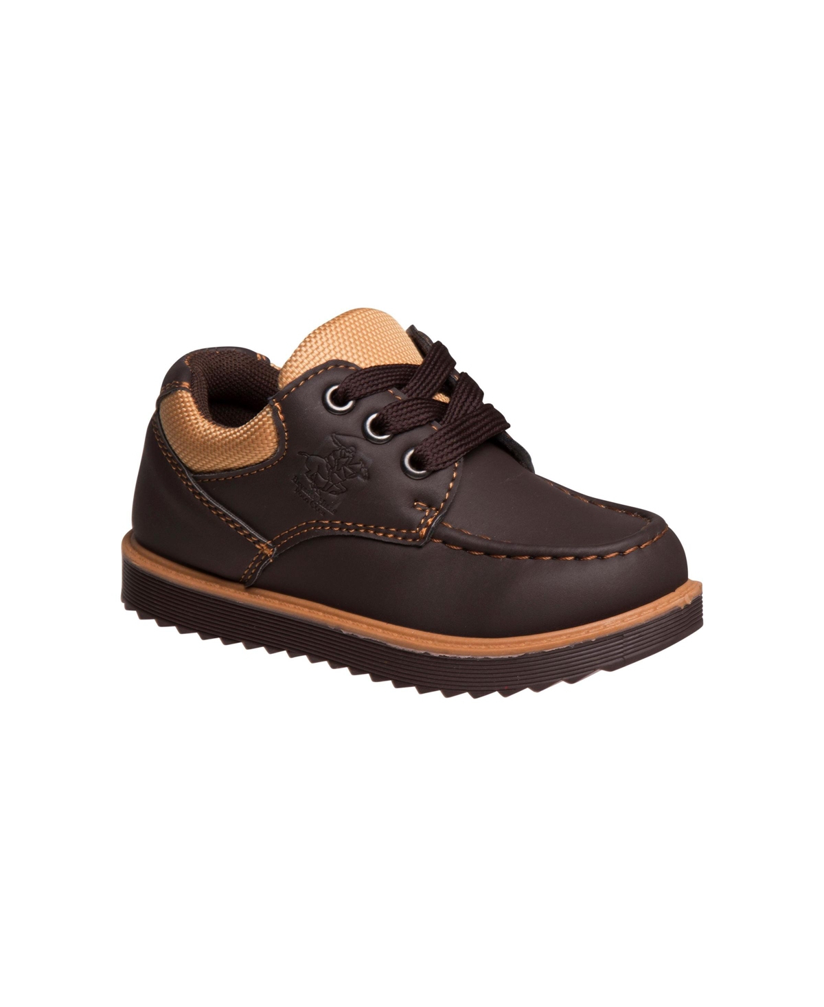 Shop Beverly Hills Polo Club Little Kids Oxford Lace-up Casual Shoes In Brown