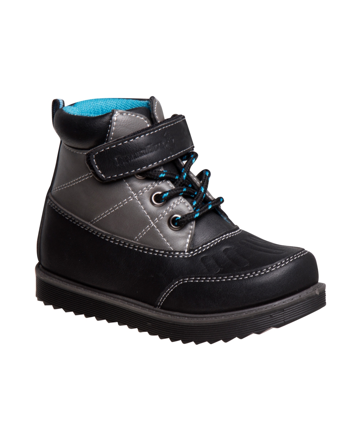 Shop Beverly Hills Polo Club Toddler Hook And Loop Casual Boots In Black,blue