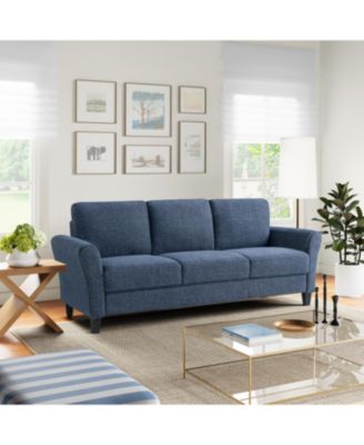 80.3" W Microfiber Wilshire Sofa with Rolled Arms