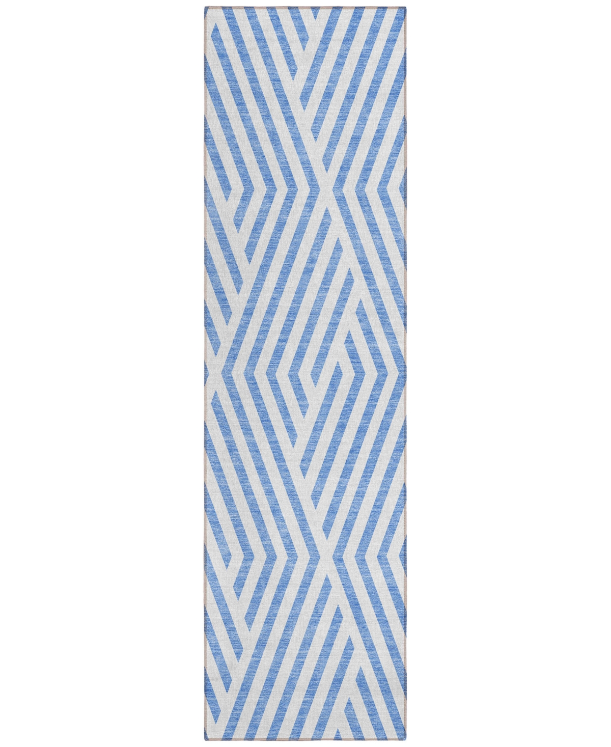 Addison Chantille Machine Washable Acn550 2'3x7'6 Runner Area Rug In Denim