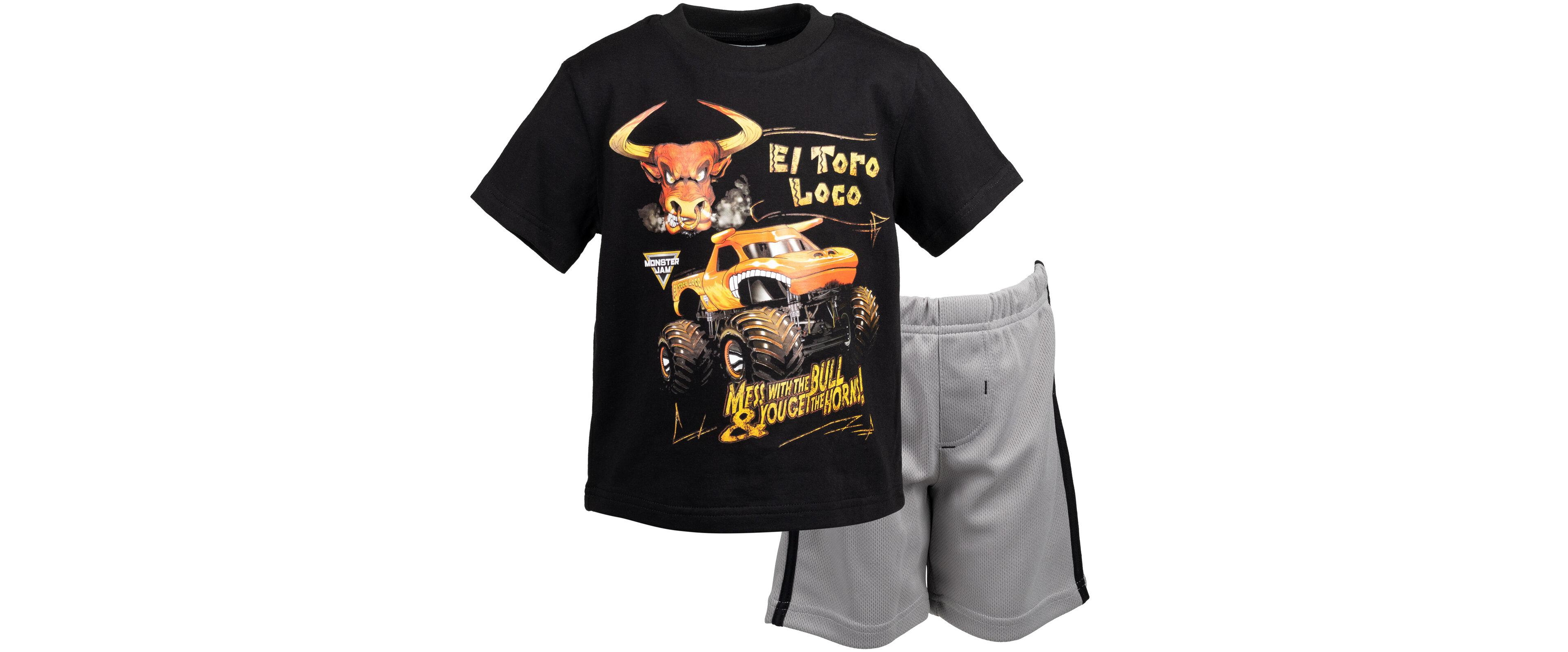Monster Jam Toddler Boys T-Shirt and Shorts Outfit Set