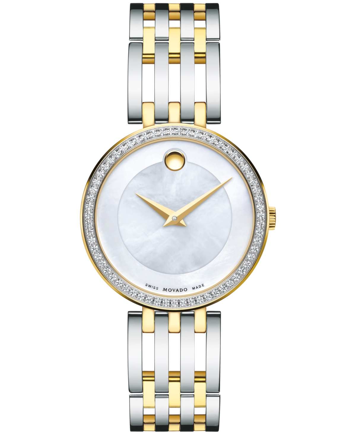 Women's Swiss Esperanza Diamond (1/4 ct. t.w.) Two-Tone Pvd Stainless Steel Bracelet Watch 28mm - Two-Tone