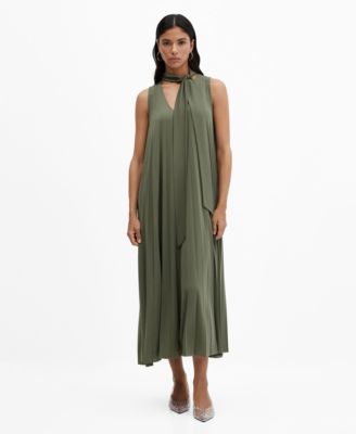 MANGO Women's Pleated Midi Dress - Macy's