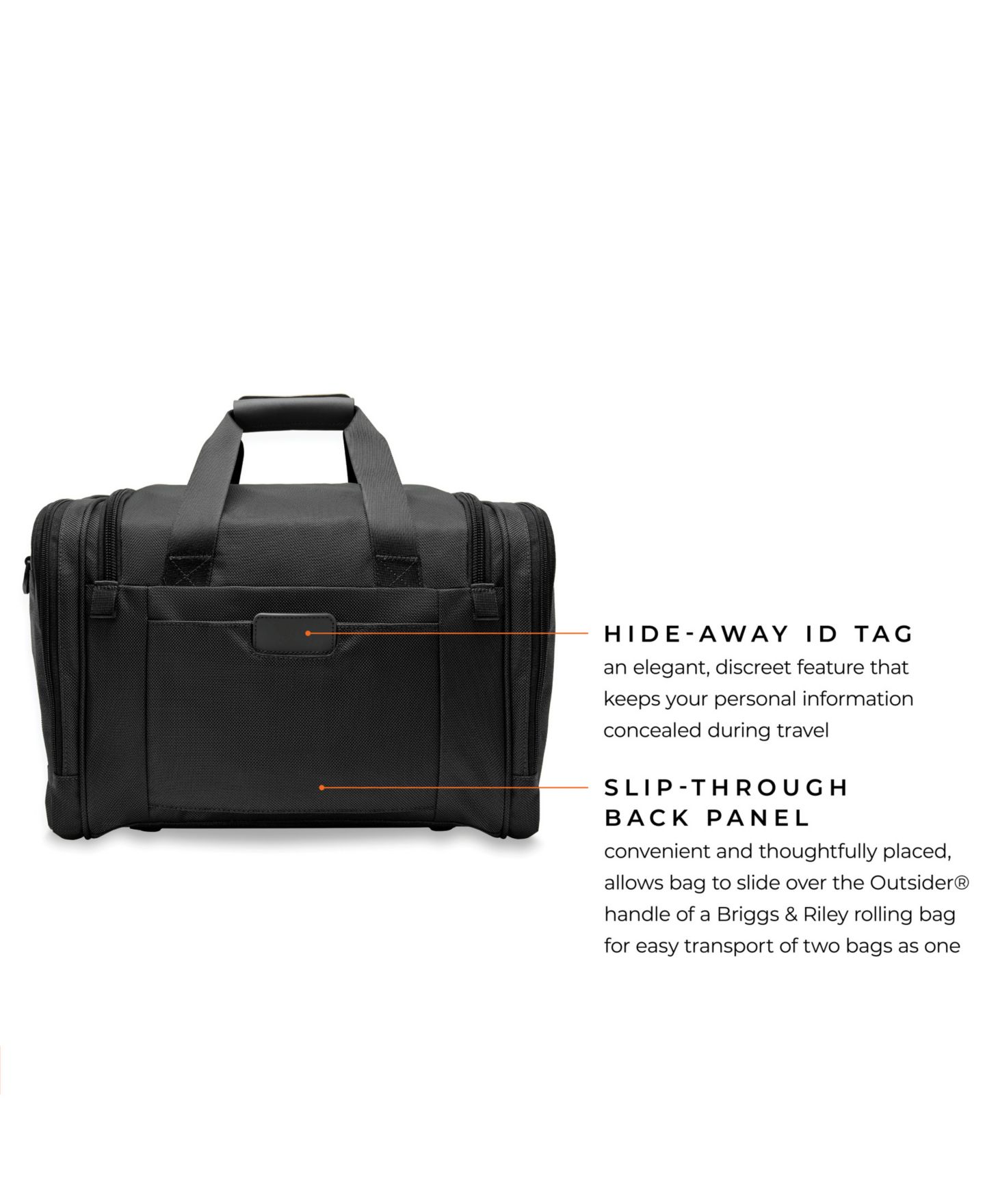 Сумка Briggs & Riley Baseline Underseat Duffle, цвет: Чёрный — фото 6