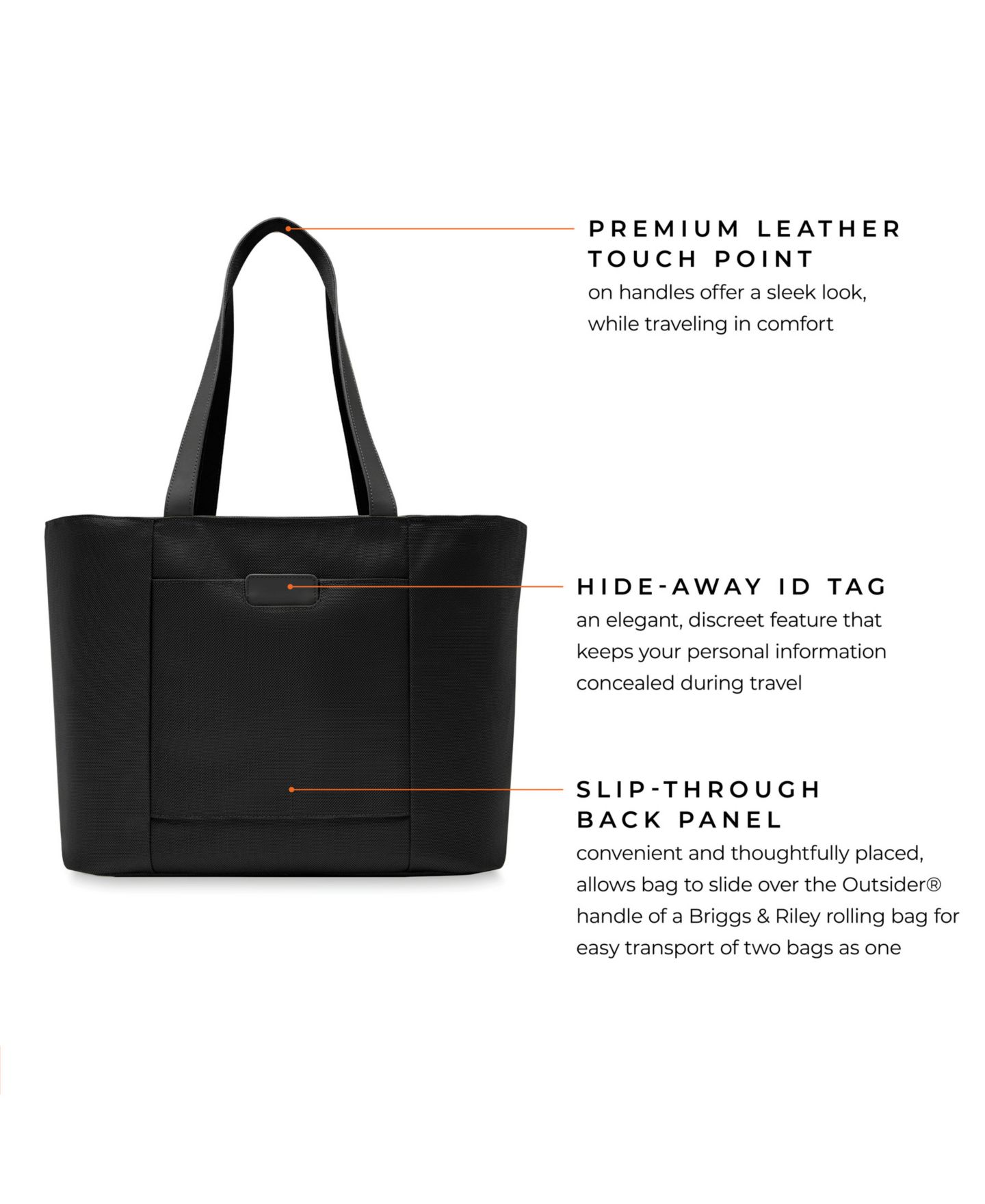 Сумка Briggs & Riley Baseline Traveler Tote, цвет: Чёрный — фото 5