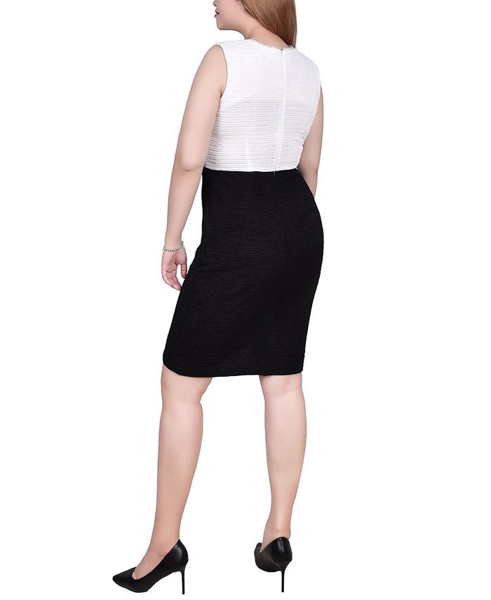 NY Collection Two Piece Novelty Knit and Lace Dress Set