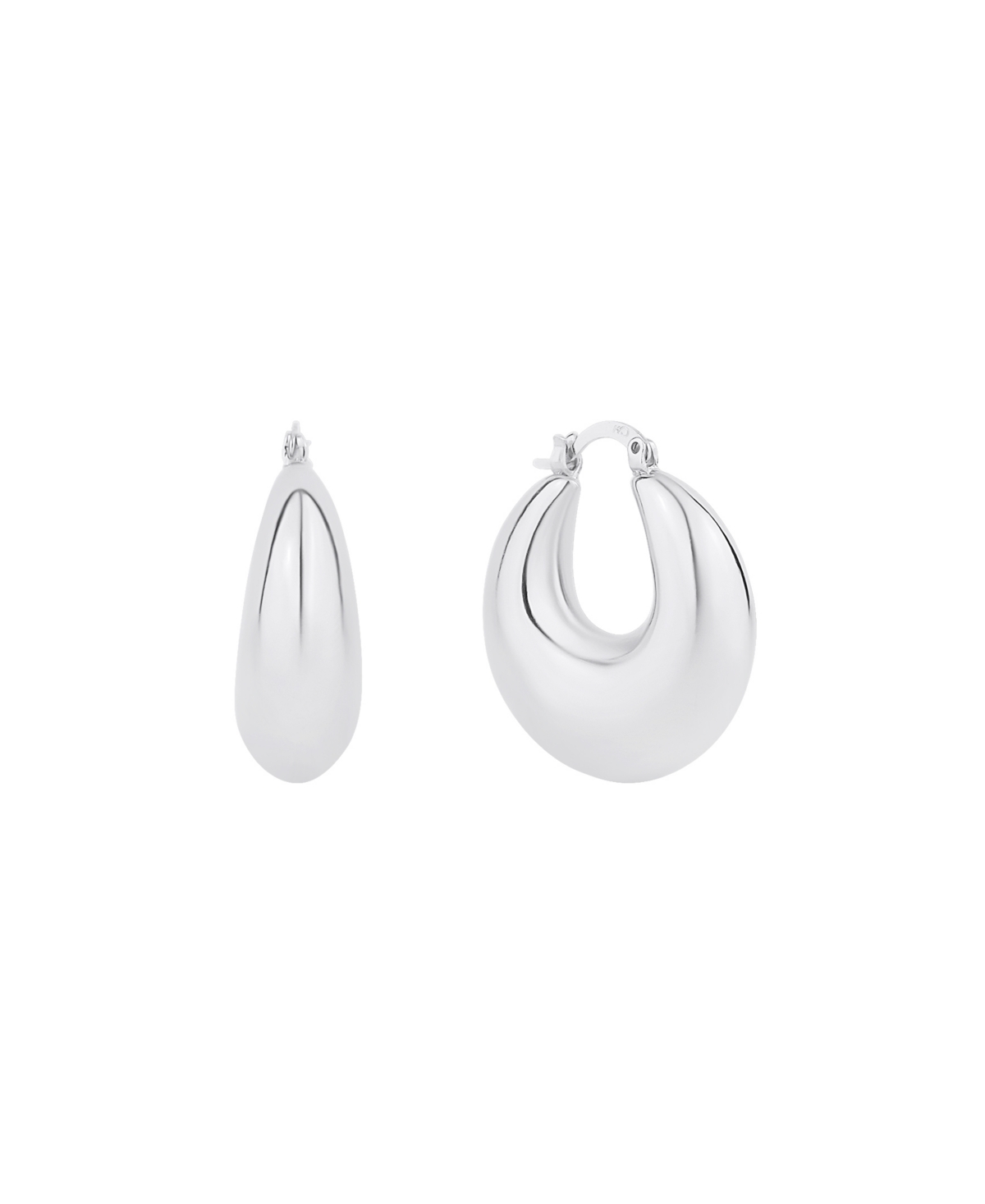 And Now This 18k Gold Plated Or Silver Plated Hoop Earring In Silver
