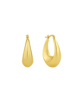 And Now This 18K Gold Plated or Silver Plated Hoop Earring - Macy's