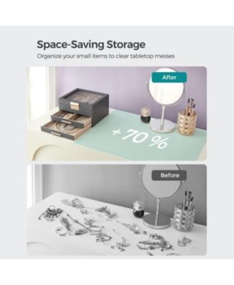 Multi-Layer Jewelry Organizer Storage Box for Rings, Necklaces