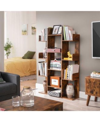 Bookcase, Tree-shaped Bookshelf With Storage Shelves, Rounded Corners