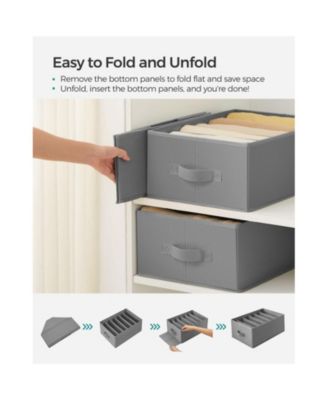 6-Grid Wardrobe Clothes Organizer for Neat and Space-Saving Storage