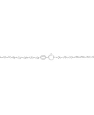 Singapore Chain 20" Strand Necklace (1-1/3mm) in 14k White Gold