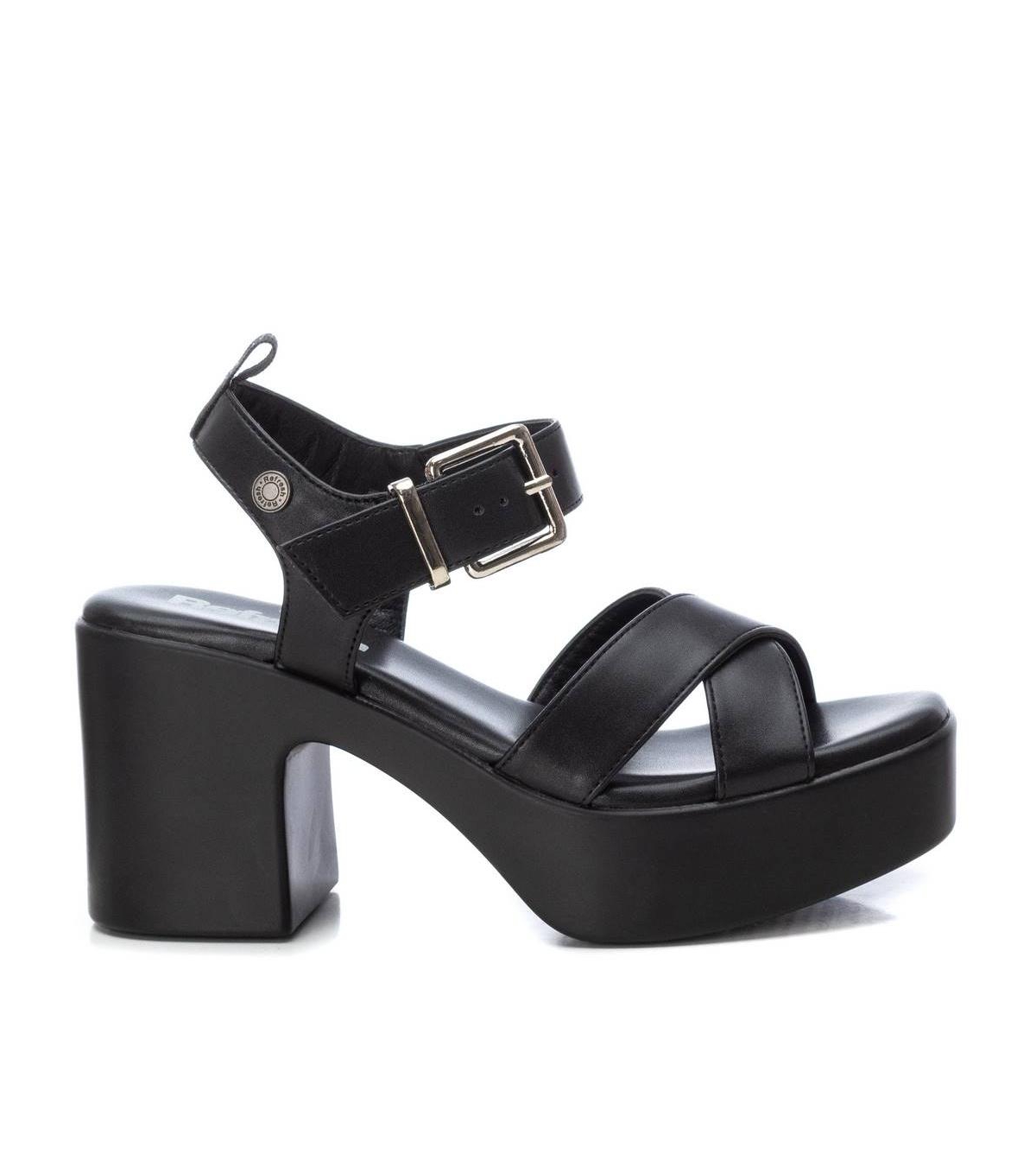 Women's Heeled Platform Sandals By - Black