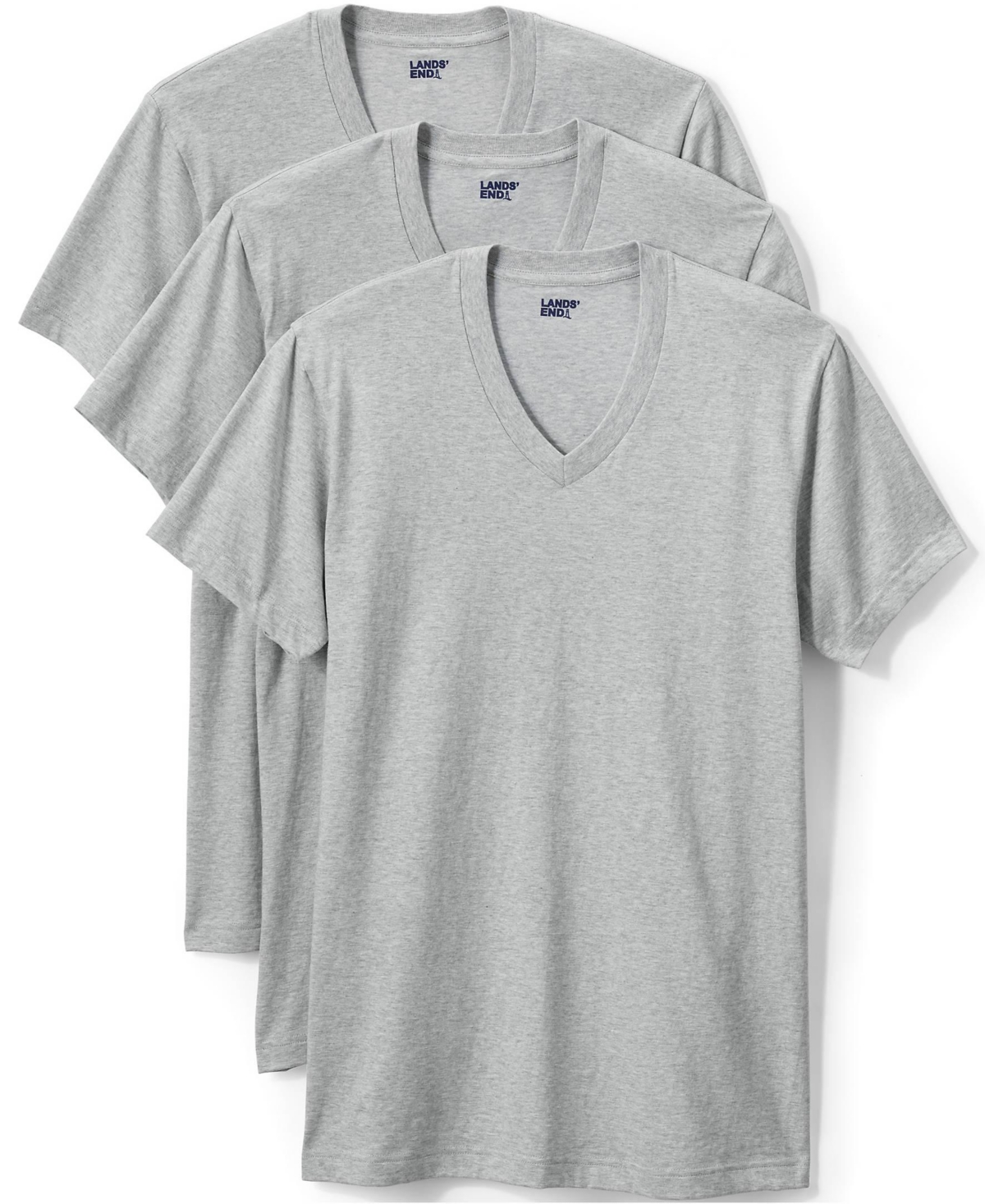 Lands' End Big & Tall V-Neck Undershirt 3 Pack