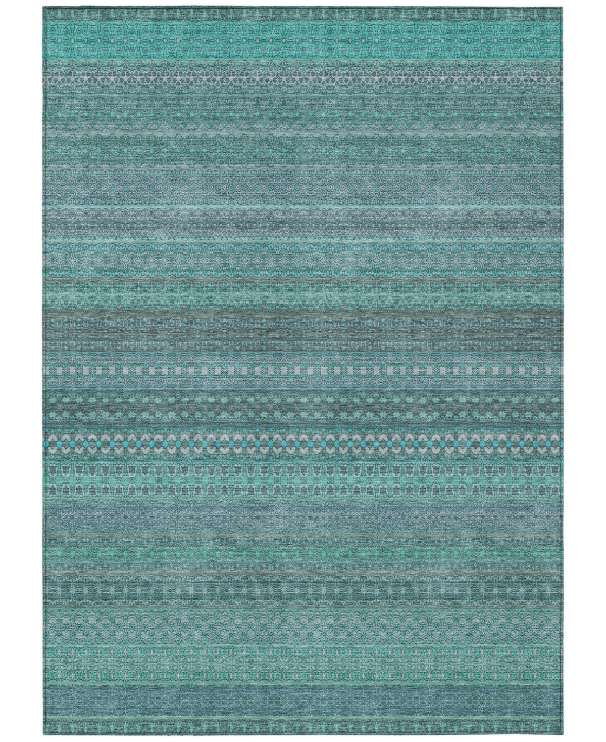 Addison Chantille Machine Washable Acn527 9'x12' Area Rug In Turquoise