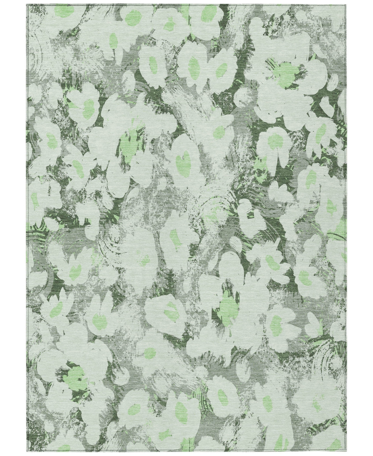 Addison Chantille Machine Washable Acn538 5'x7'6 Area Rug In Lime