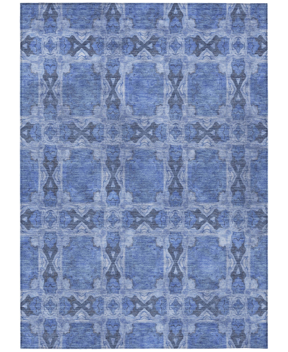 Addison Chantille Machine Washable Acn564 5'x7'6 Area Rug In Denim