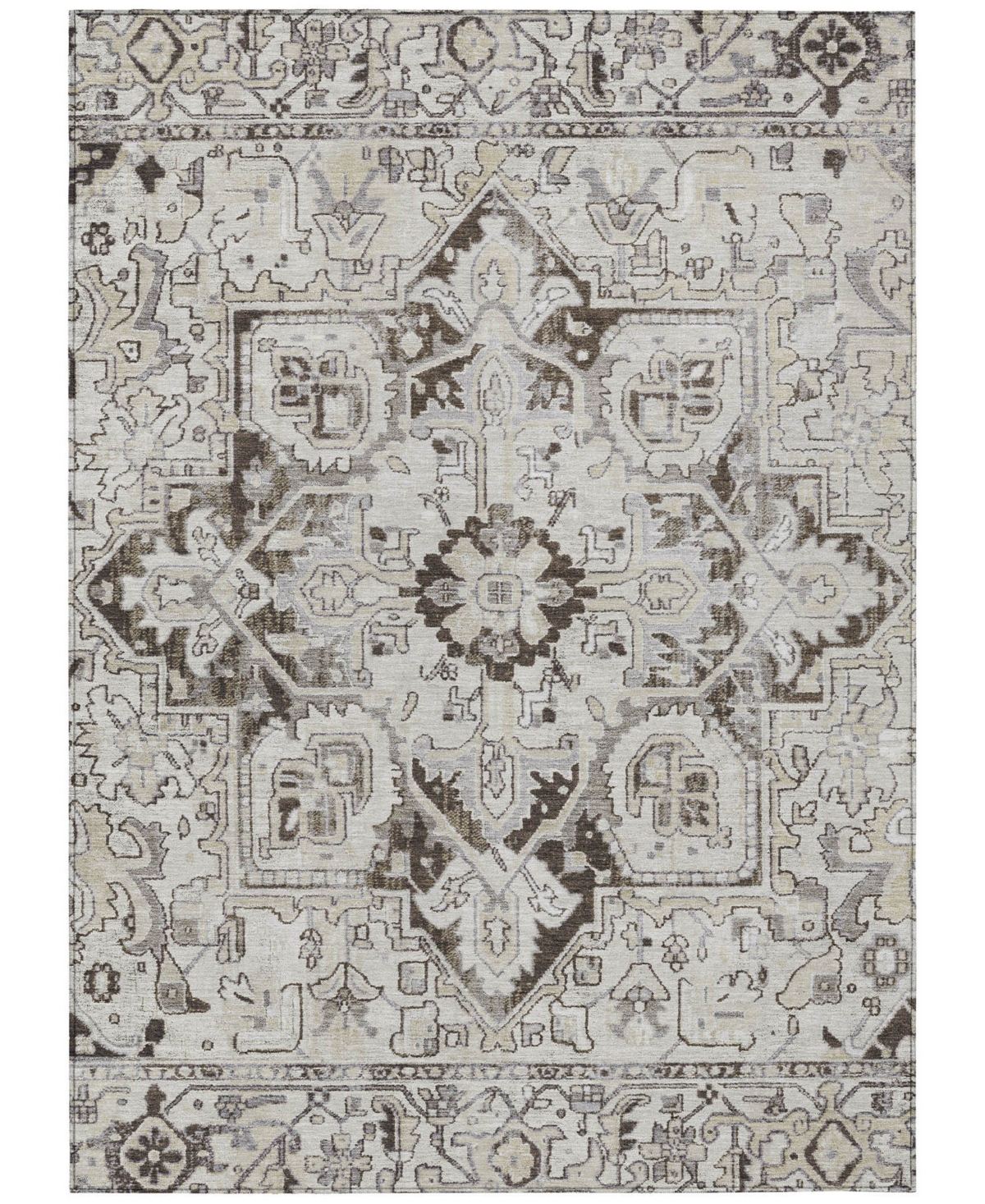 Addison Chantille Machine Washable Acn570 3'x5' Area Rug In Ivory
