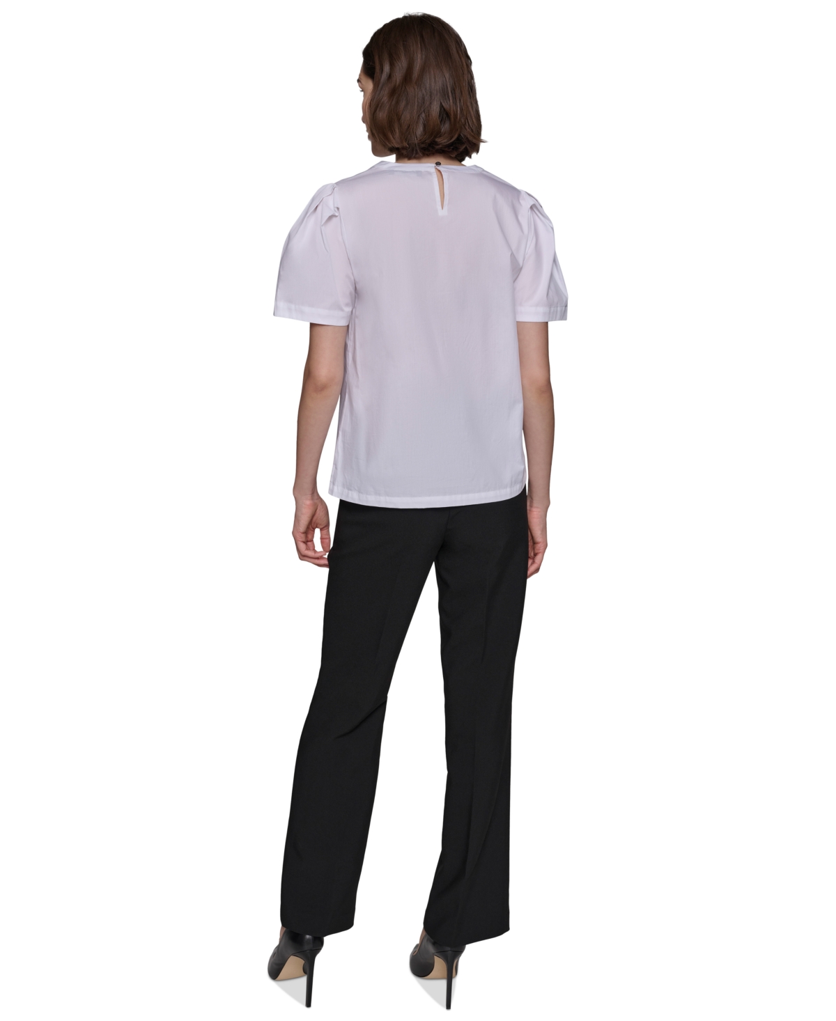 Karl Lagerfeld Women's Embellished Short-Sleeve Blouse