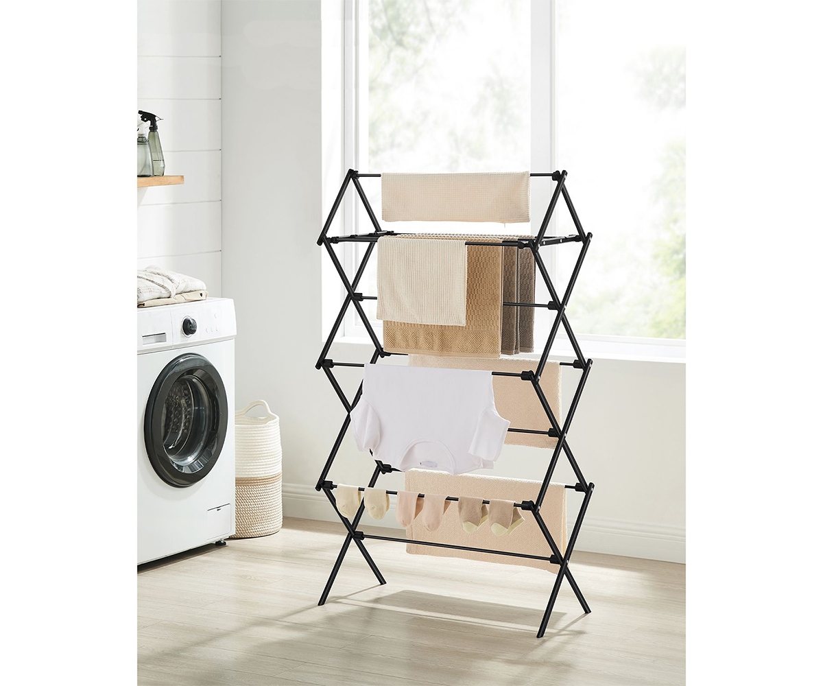 Slickblue Foldable Clothes Drying Rack, Laundry Airer, Steel Frame